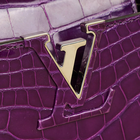 Louis Vuitton Amethyste Alligator Capucines Mini Bag
