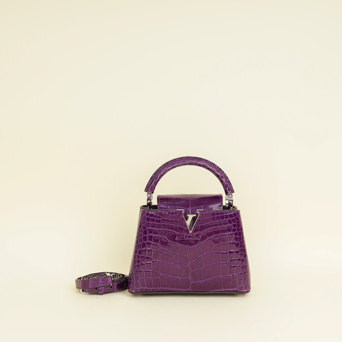 Louis Vuitton Amethyste Alligator Capucines Mini Bag