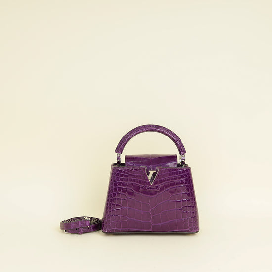 Louis Vuitton Amethyste Alligator Capucines Mini Bag
