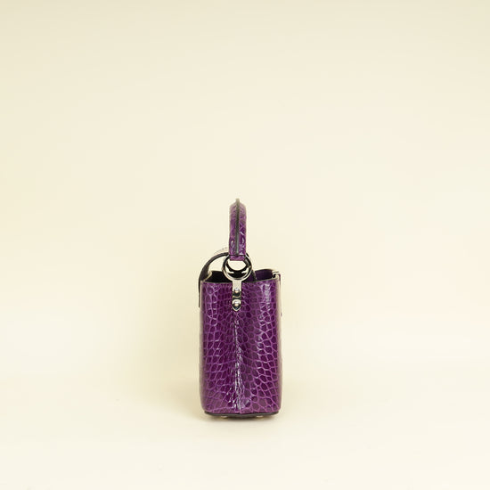 Louis Vuitton Amethyste Alligator Capucines Mini Bag