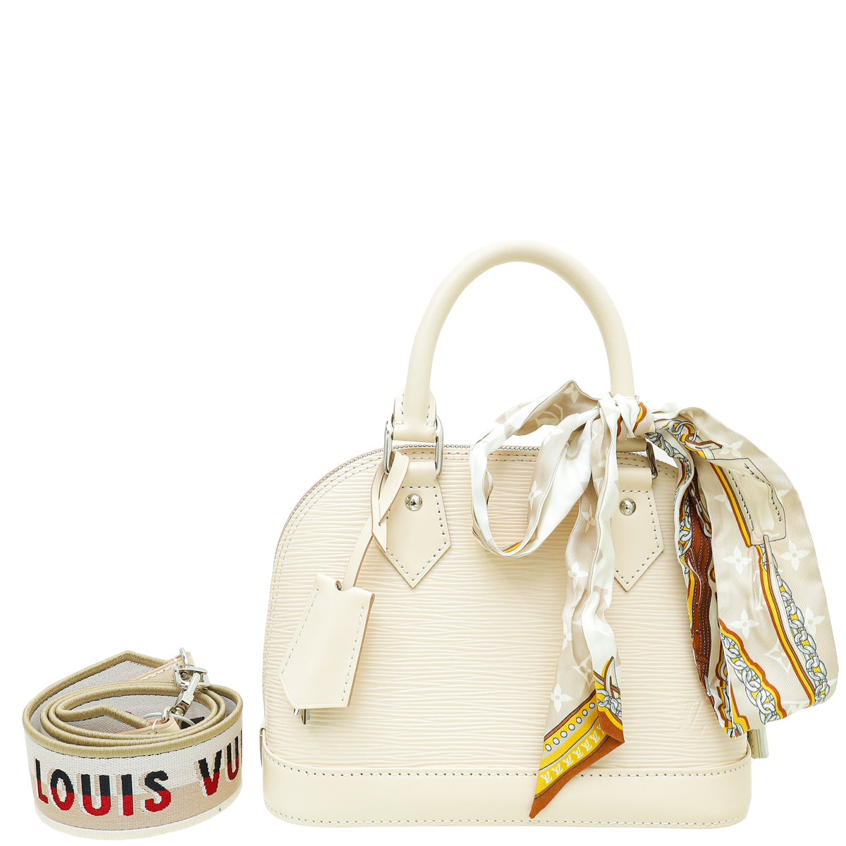 Louis Vuitton Quartz Alma BB Sporty Bag W/ Twilly-Louis Vuitton-THE CLOSET