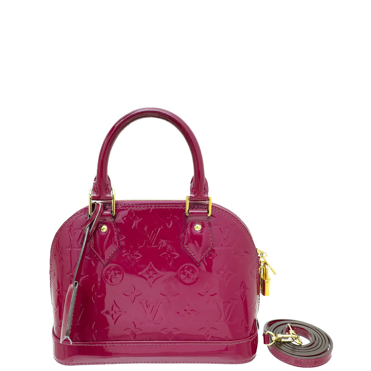 Louis Vuitton Rouge Fauviste Monogram Vernis Alma BB Bag-Louis Vuitton-THE CLOSET
