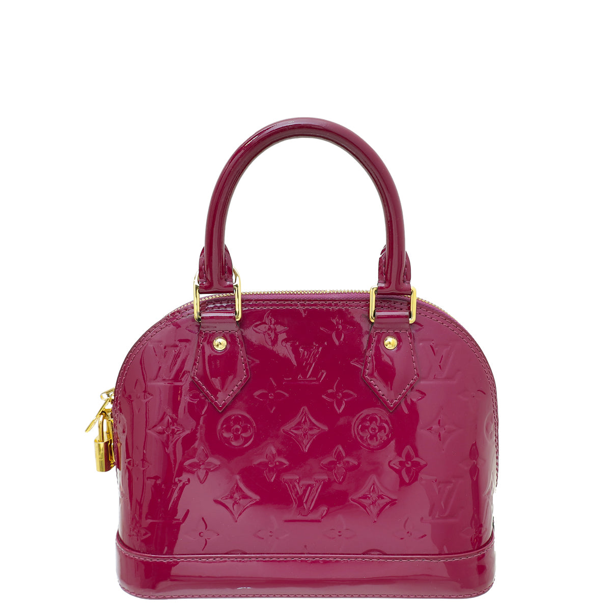 Louis Vuitton Rouge Fauviste Monogram Vernis Alma BB Bag-Louis Vuitton-THE CLOSET