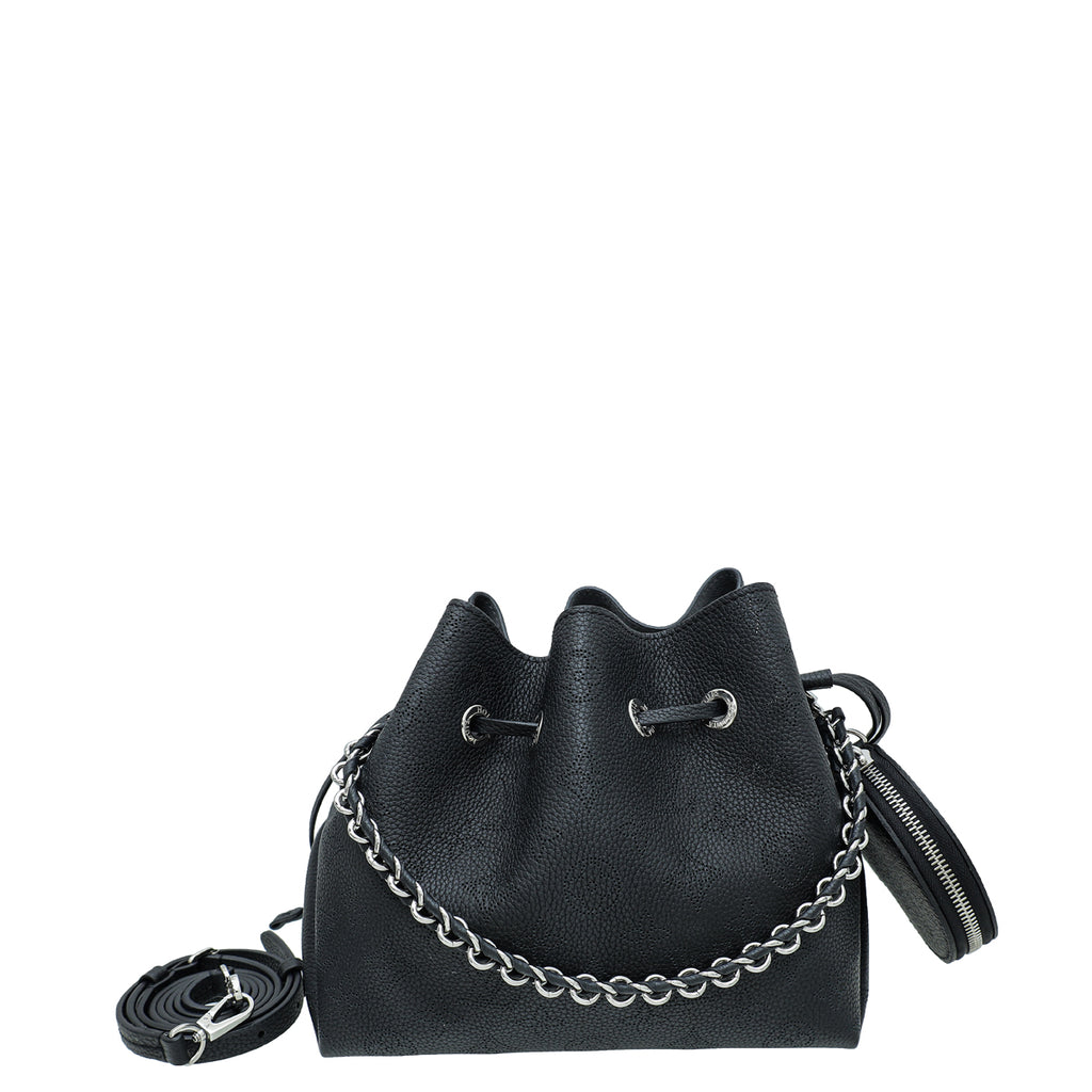 Louis Vuitton Noir Monogram Mahina Bella Bag – The Closet