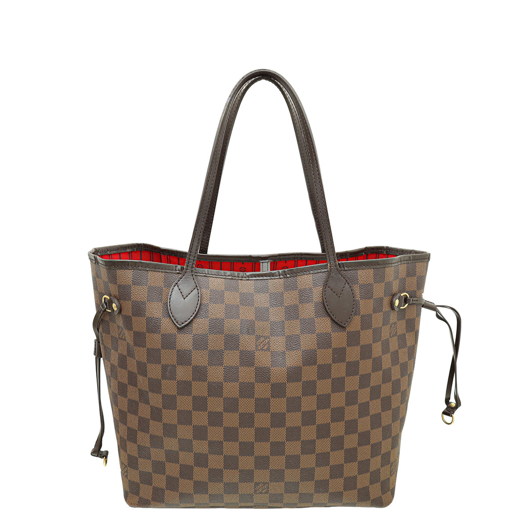 Louis Vuitton LV Neverfull MM Damier bag Beige Leather ref.495270 - Joli  Closet