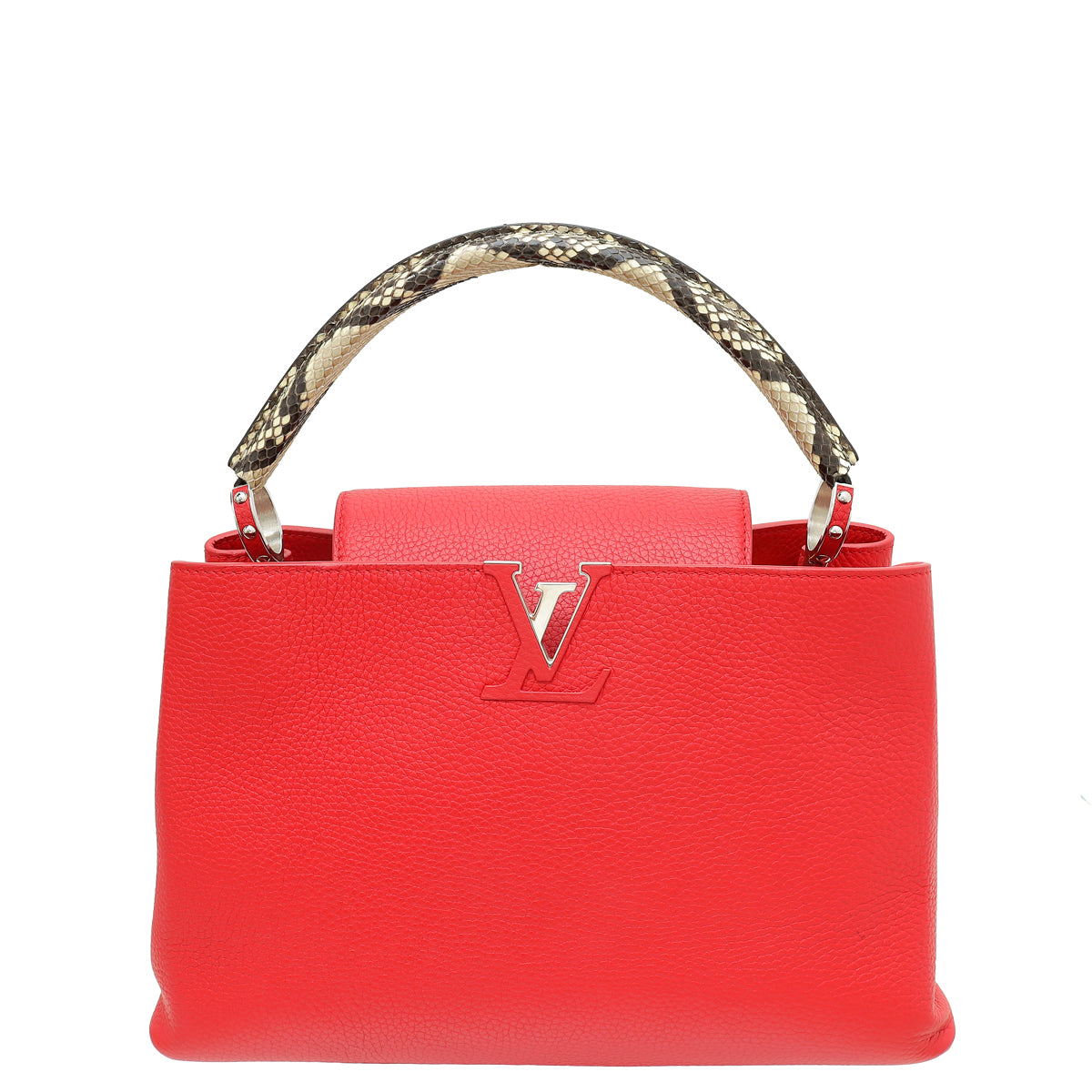 Louis Vuitton Scarlett Capucines MM Bag W/ Python Handle