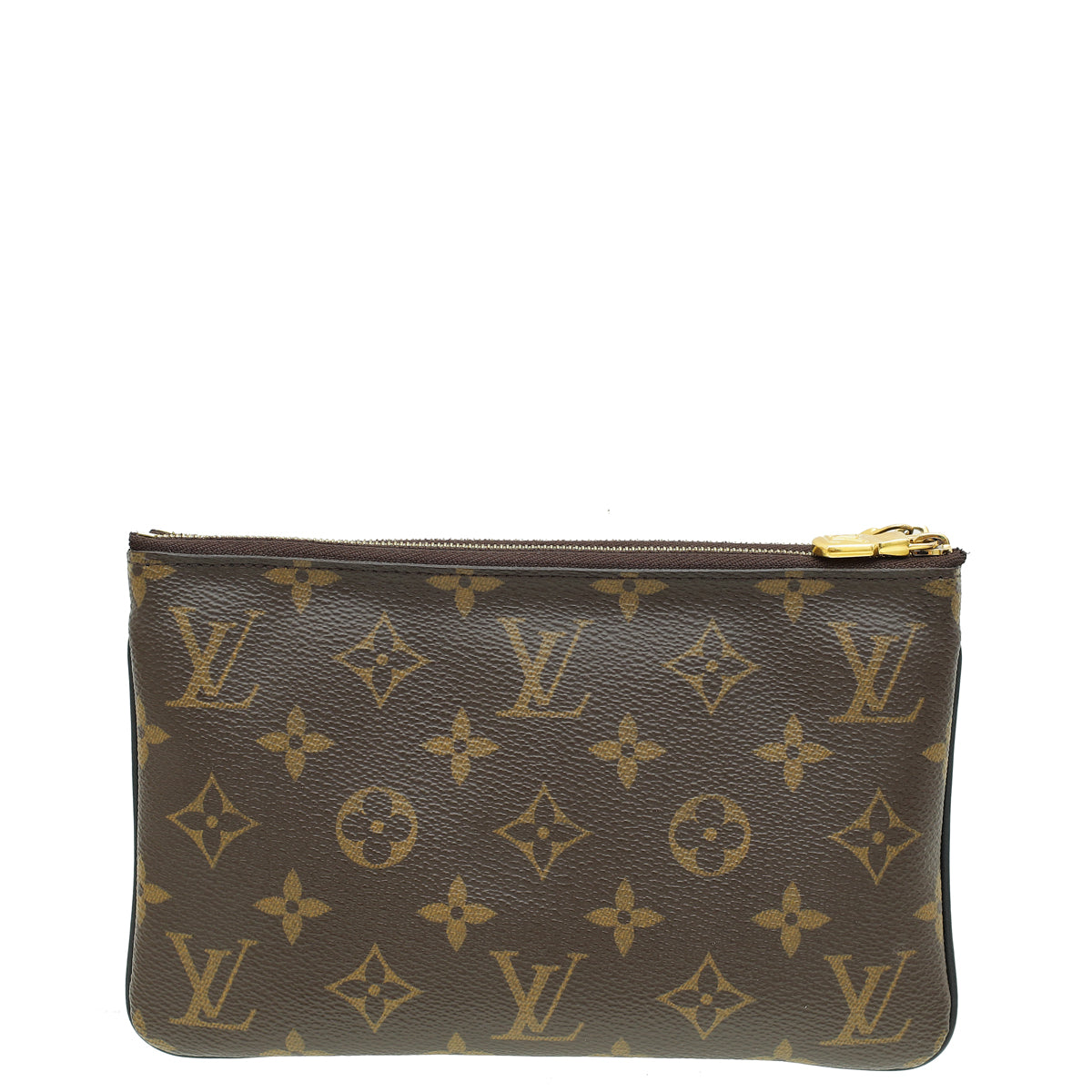 Louis Vuitton Brown Monogram/Monogram Giant Reverse Double Zip Pochette-Louis Vuitton-THE CLOSET