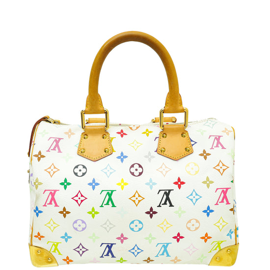 Louis Vuitton White Monogram Multicolore Speedy 30 - Shop Classic LV – Love  that Bag etc - Preowned Designer Fashions