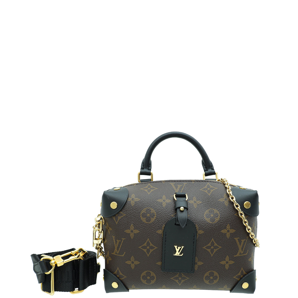 Louis Vuitton Monogram Black Petite Malle Souple Bag