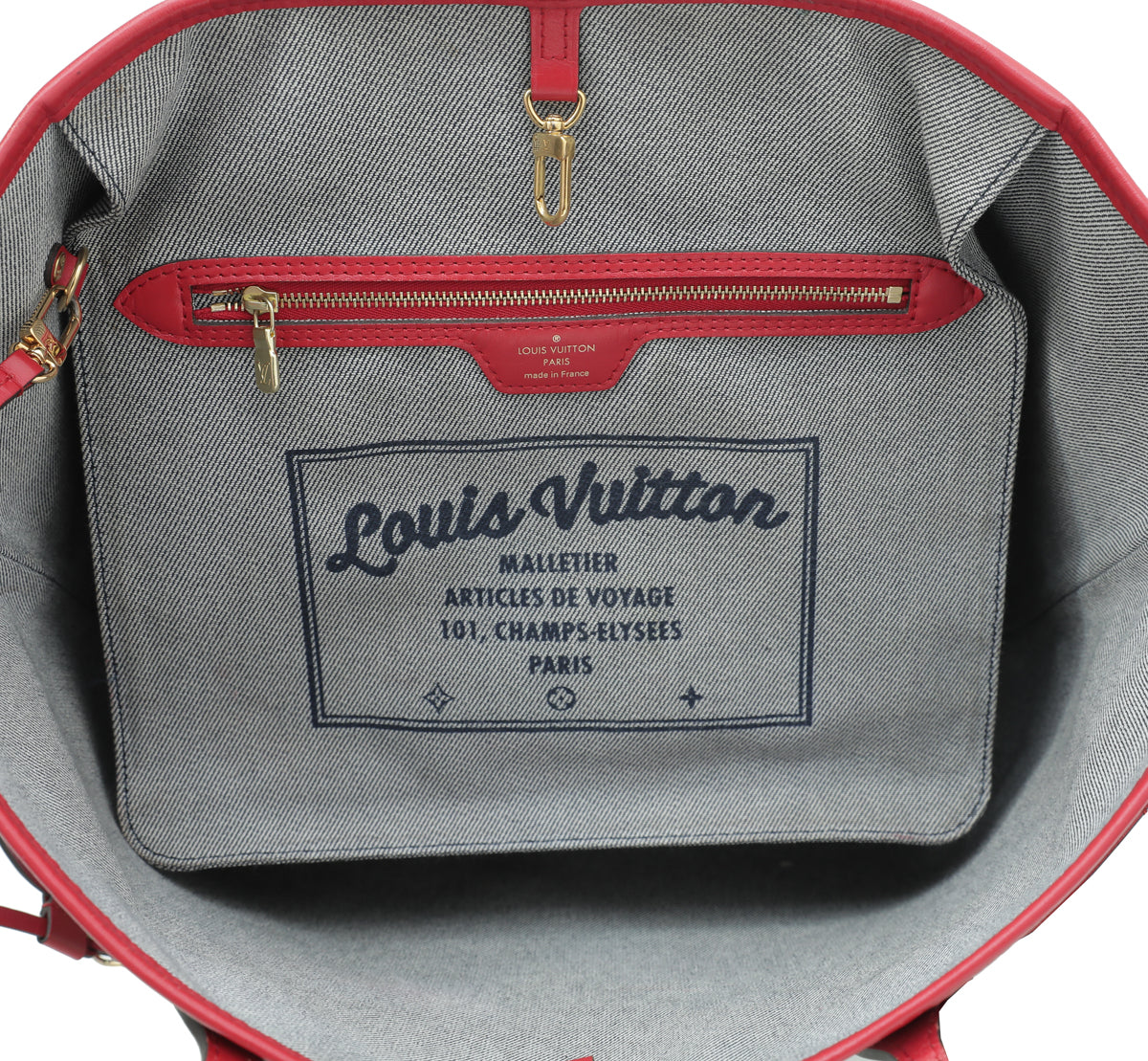 Louis Vuitton Bicolor Denim Damier Monogram Patchwork Neverfull MM Bag
