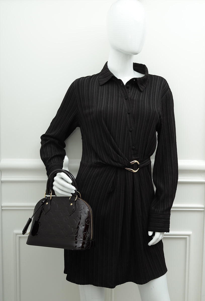 Louis Vuitton Amarante Monogram Vernis Alma BB Bag-Louis Vuitton-THE CLOSET