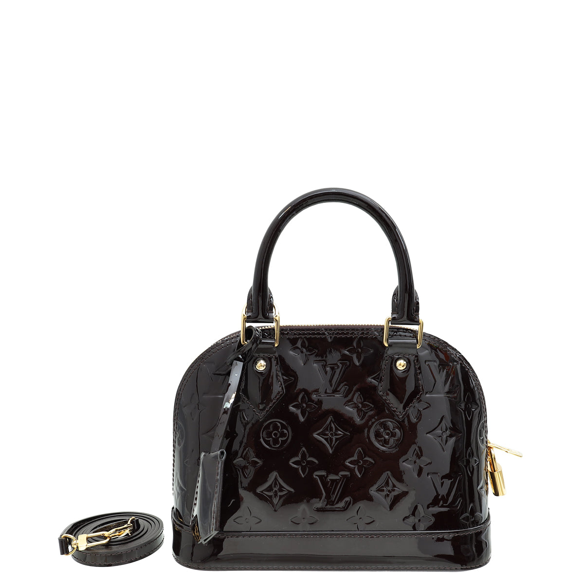 Louis Vuitton Amarante Monogram Vernis Alma BB Bag-Louis Vuitton-THE CLOSET