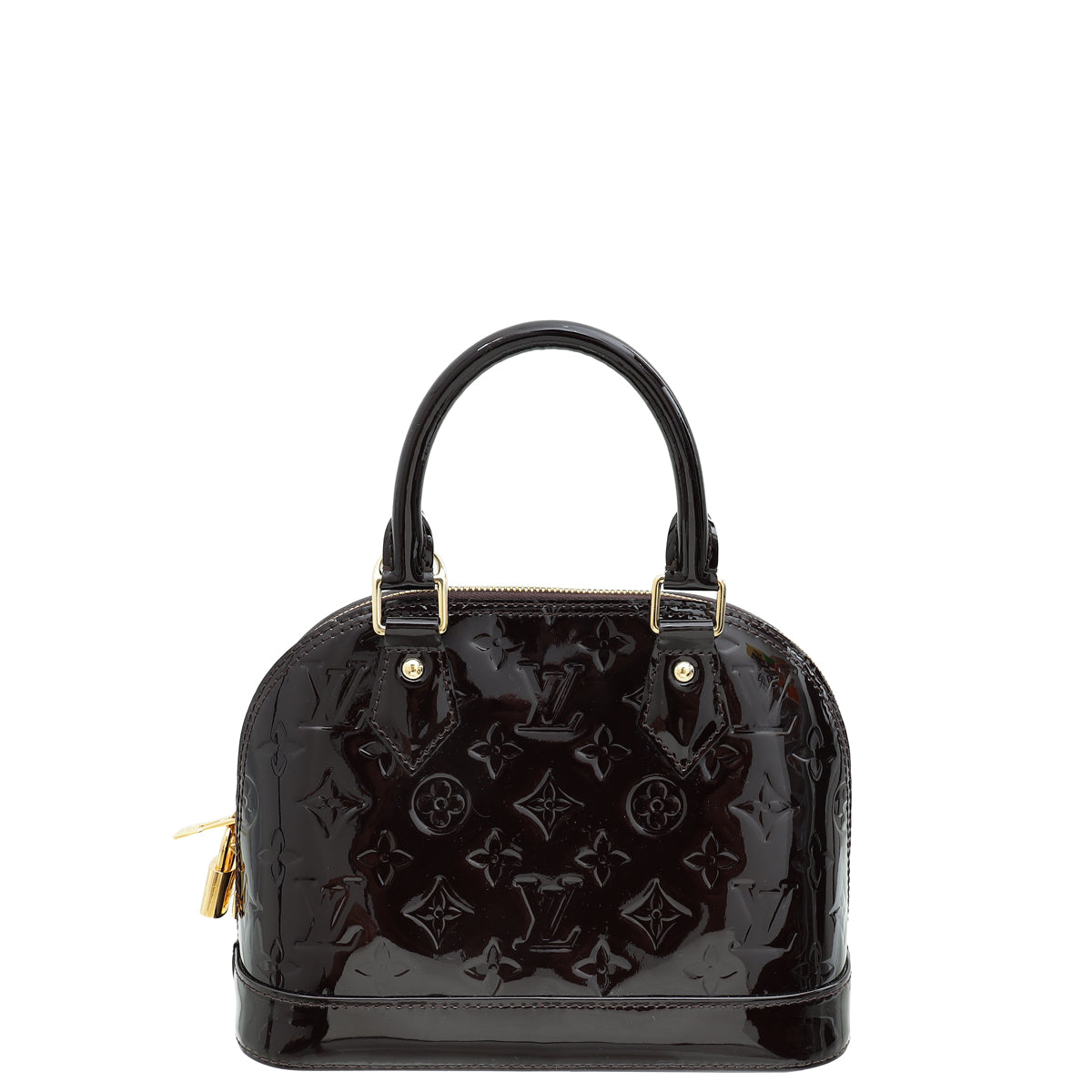 Louis Vuitton Amarante Monogram Vernis Alma BB Bag-Louis Vuitton-THE CLOSET
