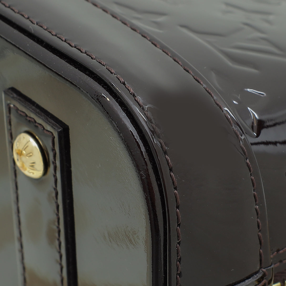 Louis Vuitton Amarante Monogram Vernis Alma BB Bag-Louis Vuitton-THE CLOSET