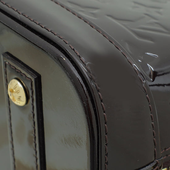 Louis Vuitton Amarante Monogram Vernis Alma BB Bag-Louis Vuitton-THE CLOSET