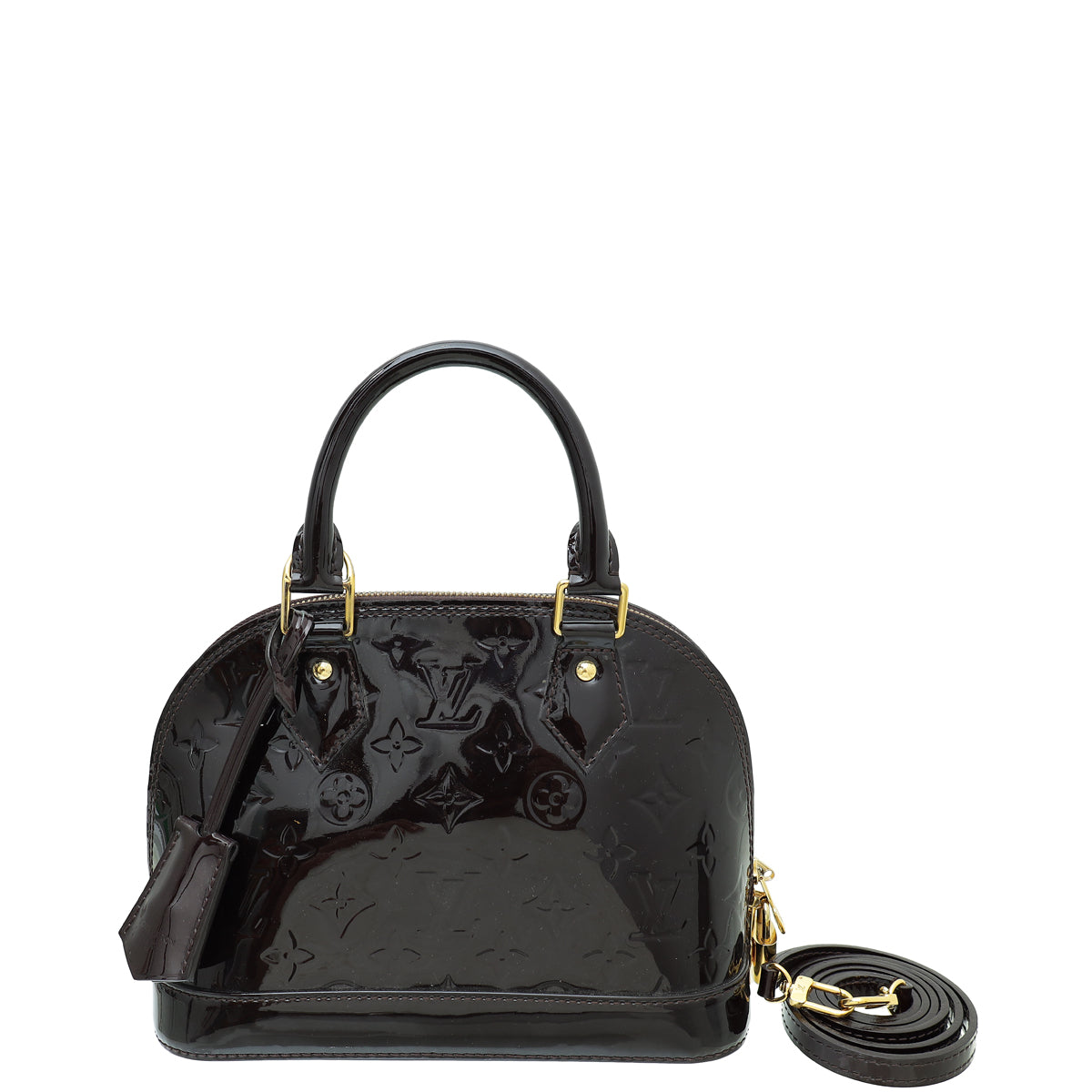 Louis Vuitton Amarante Monogram Vernis Alma BB Bag-Louis Vuitton-THE CLOSET