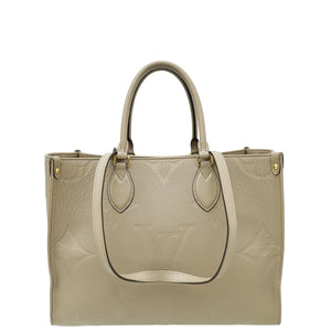 Louis Vuitton Tourterelle Beige Monogram Empreinte Onthego MM Bag