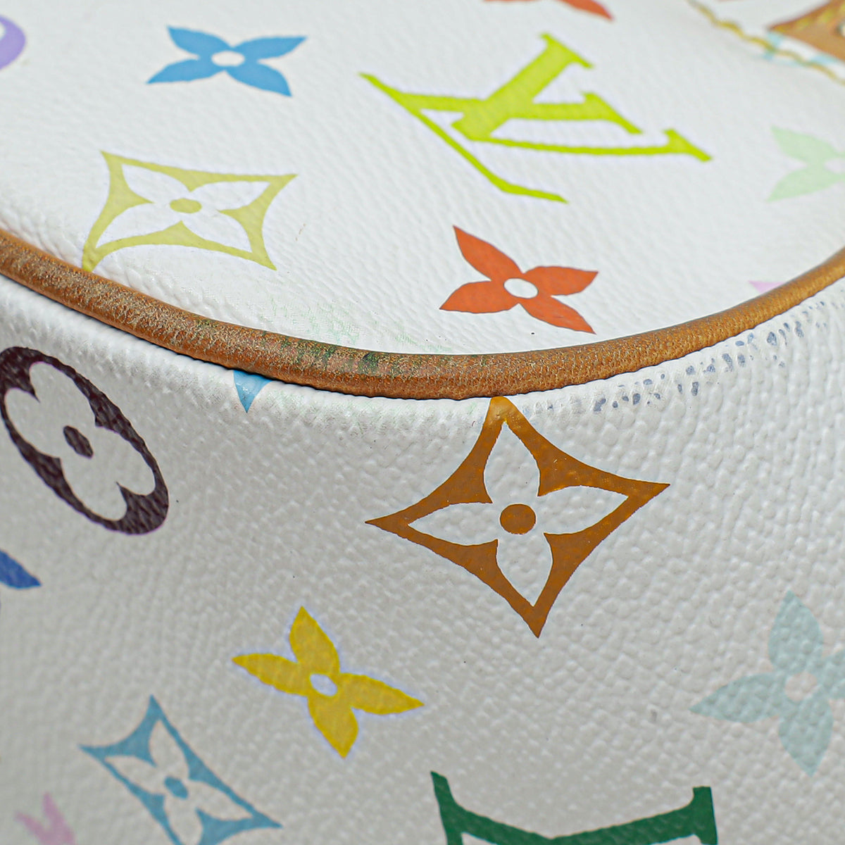 Louis Vuitton White Monogram Multicolor Beverly Takashi Murakami Mini Bag