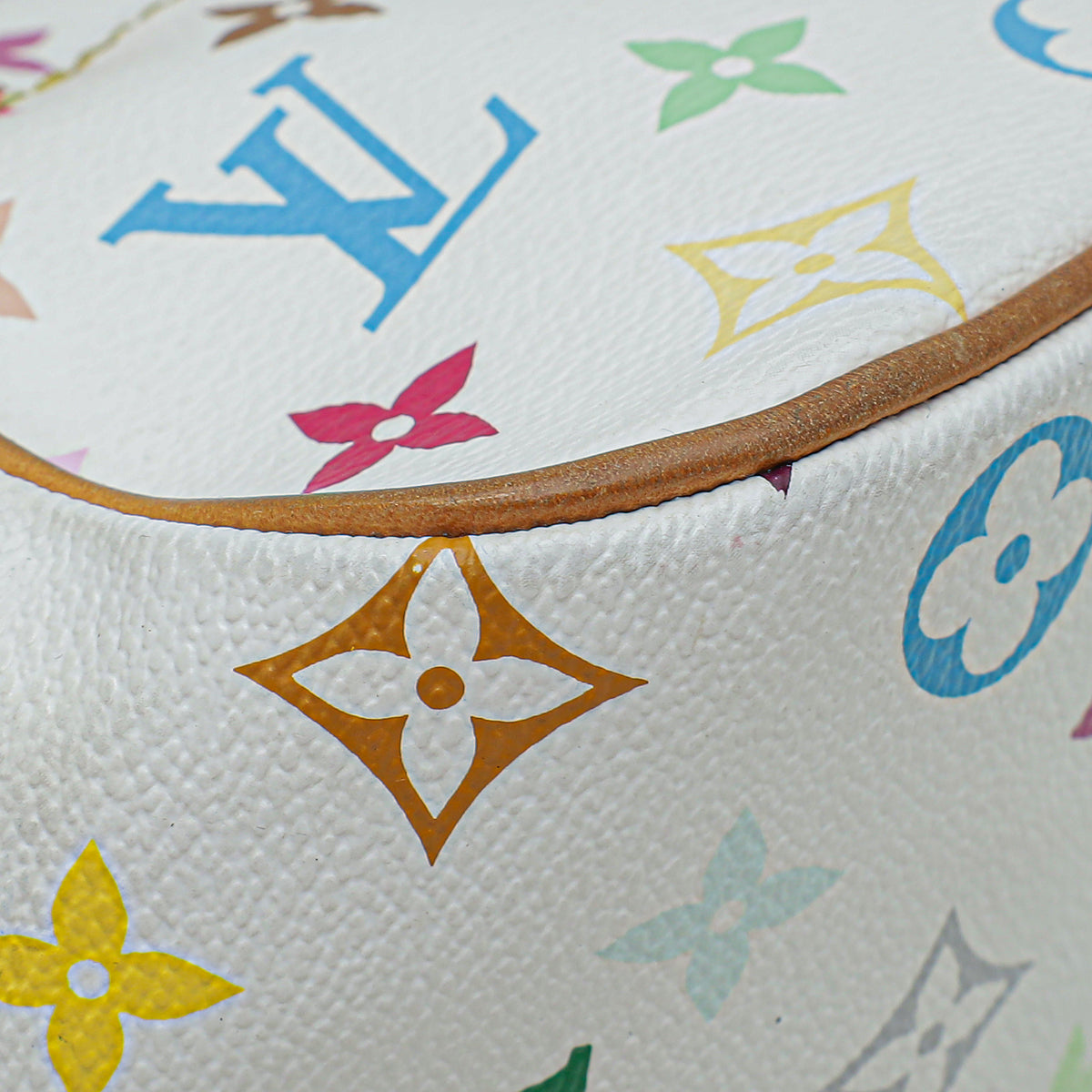 Louis Vuitton White Monogram Multicolor Beverly Takashi Murakami Mini Bag