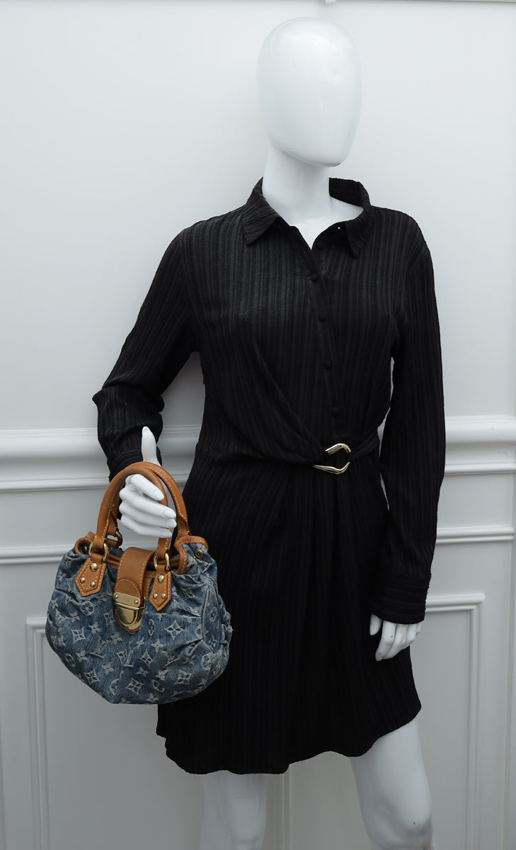 Louis Vuitton Monogram Denim Button Tab Dress