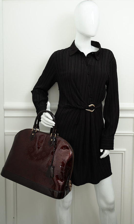 Louis Vuitton Amarnte Monogram Vernis Alma GM Bag-Louis Vuitton-THE CLOSET