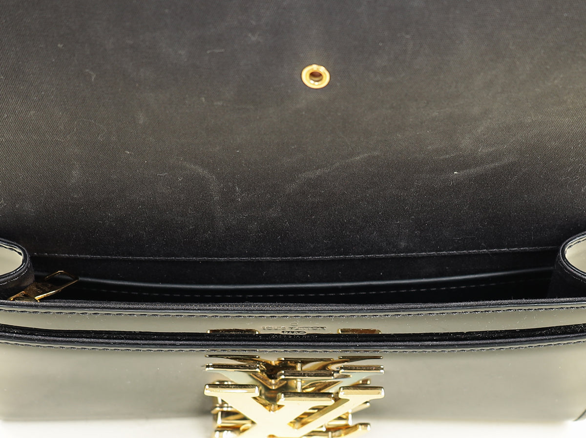 Louis Vuitton Black Vernis Louise EW Clutch