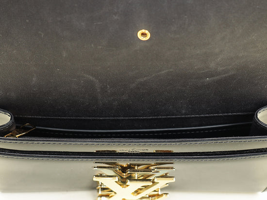 Louis Vuitton Black Vernis Louise EW Clutch