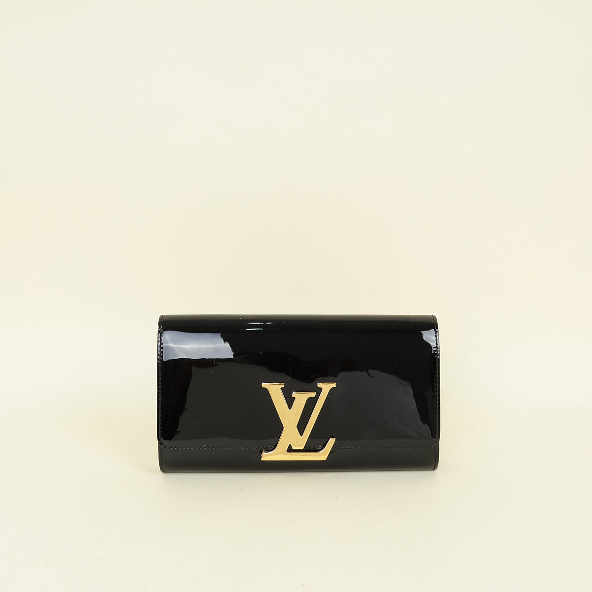 Louis Vuitton Black Vernis Louise EW Clutch