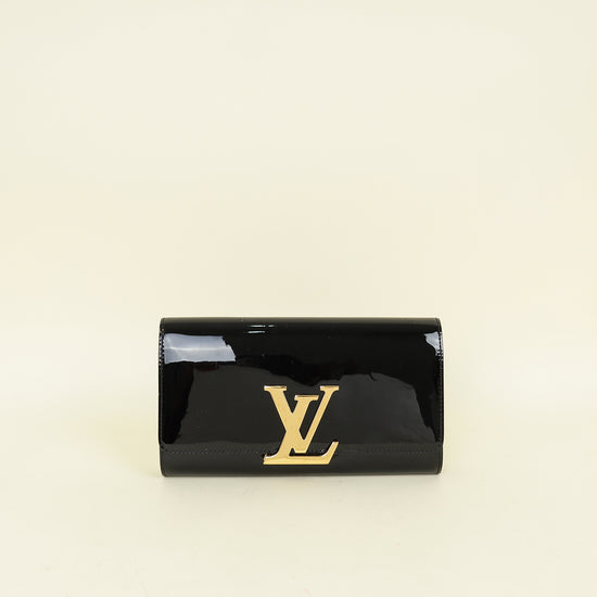 Louis Vuitton Black Vernis Louise EW Clutch