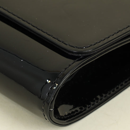 Louis Vuitton Black Vernis Louise EW Clutch