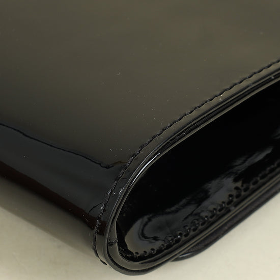Louis Vuitton Black Vernis Louise EW Clutch