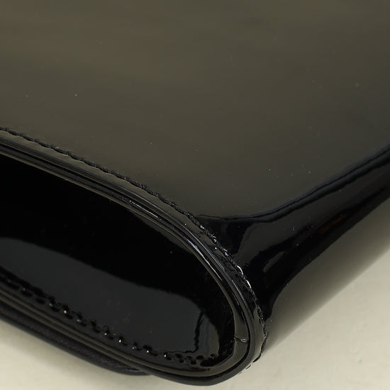 Louis Vuitton Black Vernis Louise EW Clutch