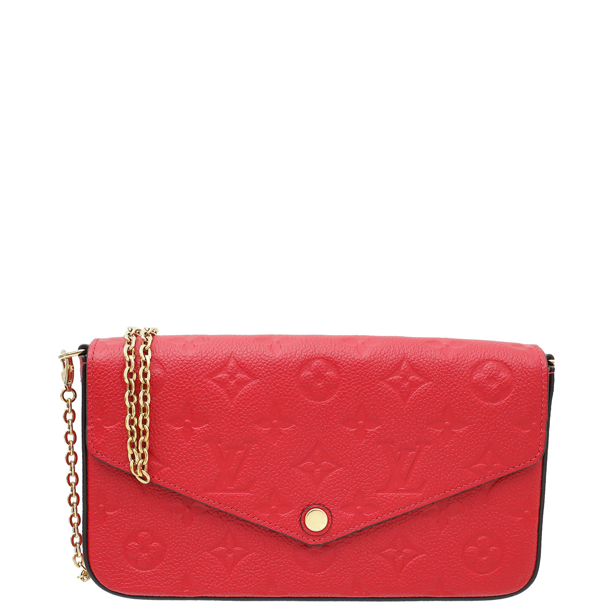 Louis Vuitton Red Monogram Empreinte Felicie Pochette-Louis Vuitton-THE CLOSET