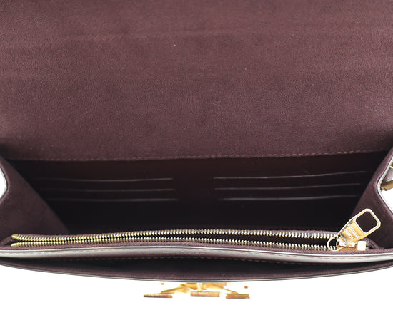 Louis Vuitton Burgundy Louise Matte Chain Clutch