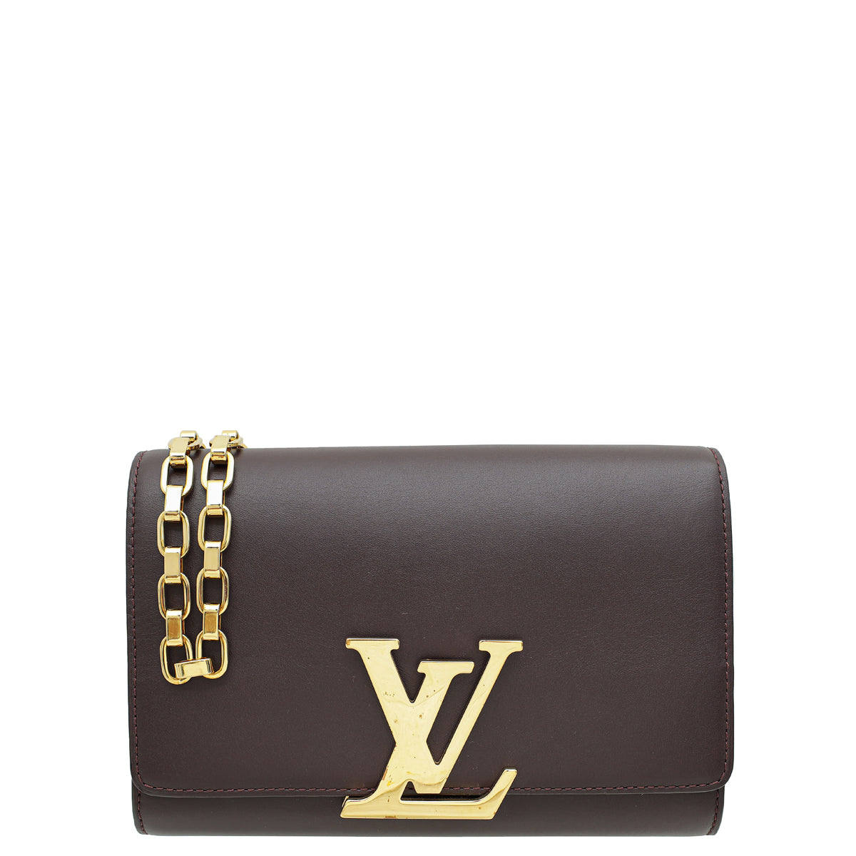 Louis Vuitton Burgundy Louise Matte Chain Clutch