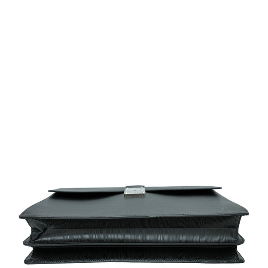 Louis Vuitton Serviette Tobol Black Taiga Leather