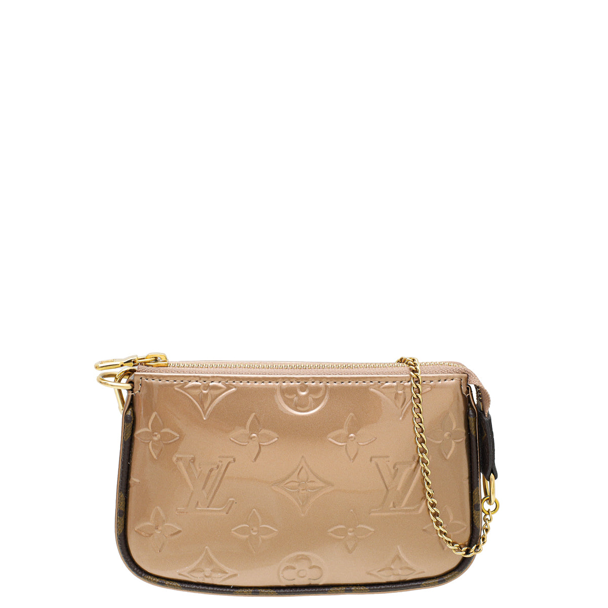 Louis Vuitton Rose Gold Monogram Vernis Mini Pochette Accessoires – The  Closet