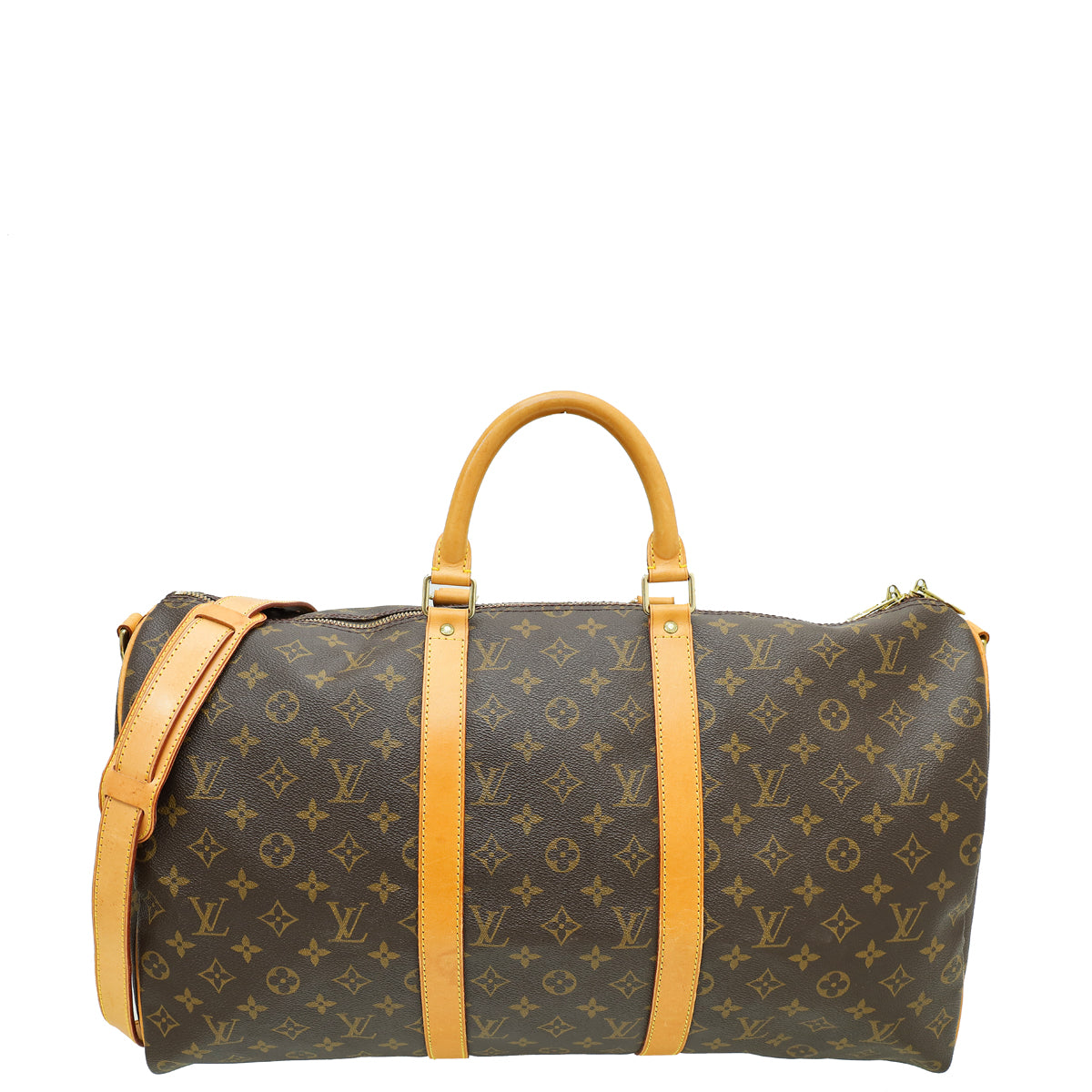 Louis Vuitton Brown Monogram Keepall Bandouliere 50 Bag-Louis Vuitton-THE CLOSET