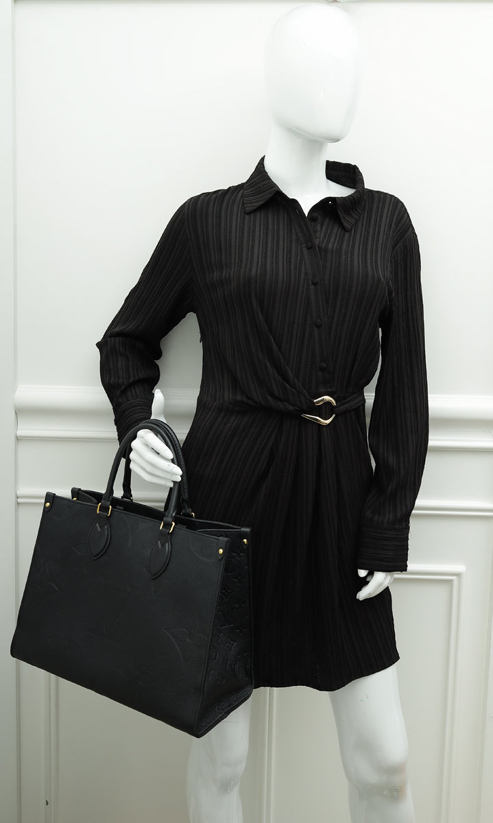 Louis Vuitton Black Monogram Empreinte Onthego MM Bag-Louis Vuitton-THE CLOSET