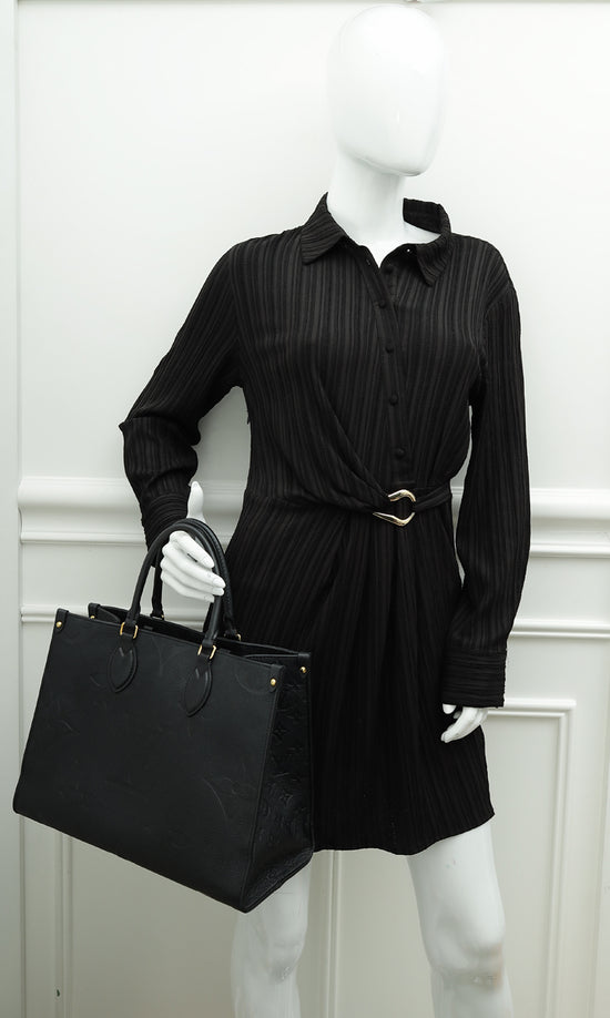 Louis Vuitton Black Monogram Empreinte Onthego MM Bag-Louis Vuitton-THE CLOSET