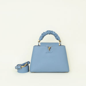 Louis Vuitton Blue Scrunchie Capucines BB Bag