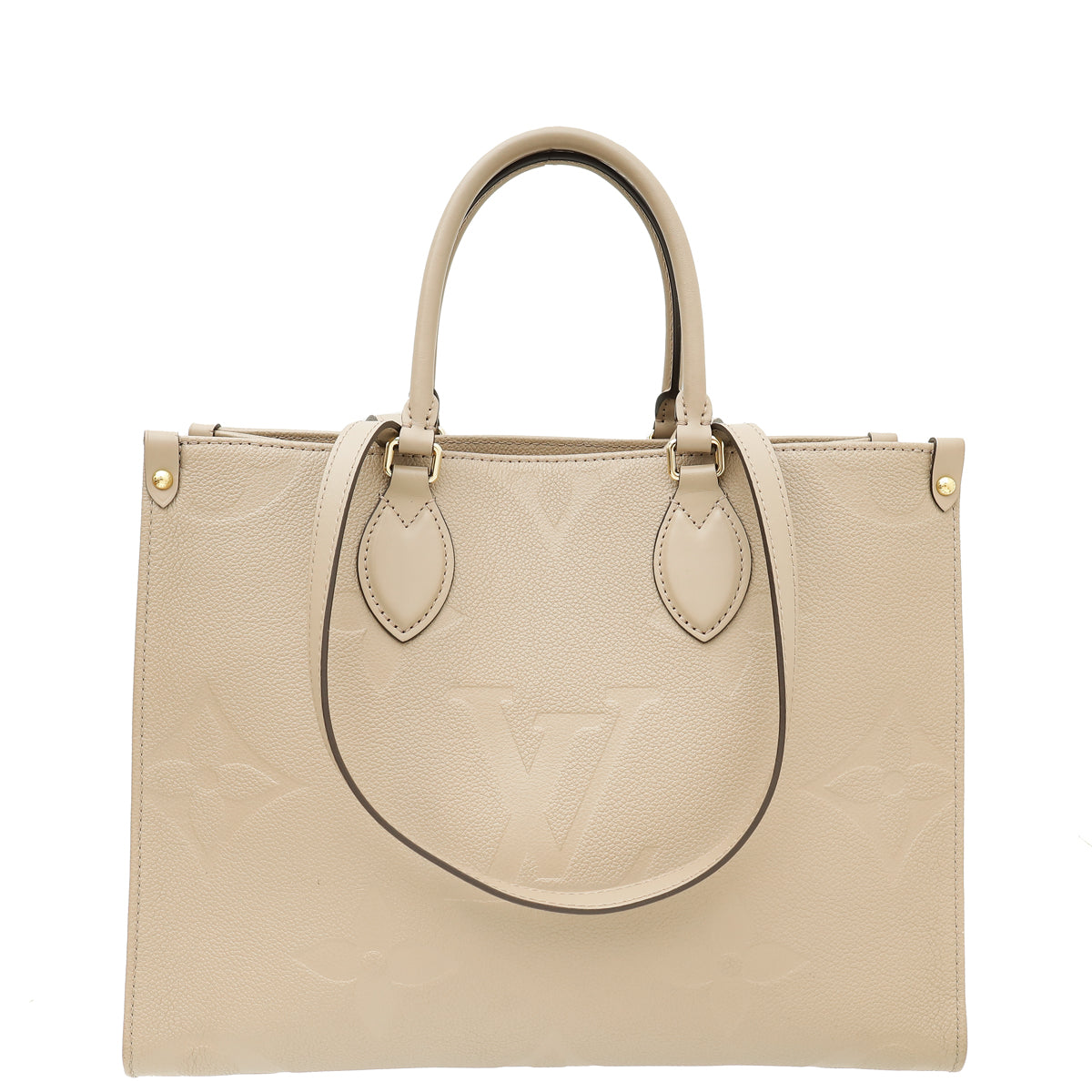 Louis Vuitton Tourterelle Monogram Empreinte Onthego MM Bag-Louis Vuitton-THE CLOSET