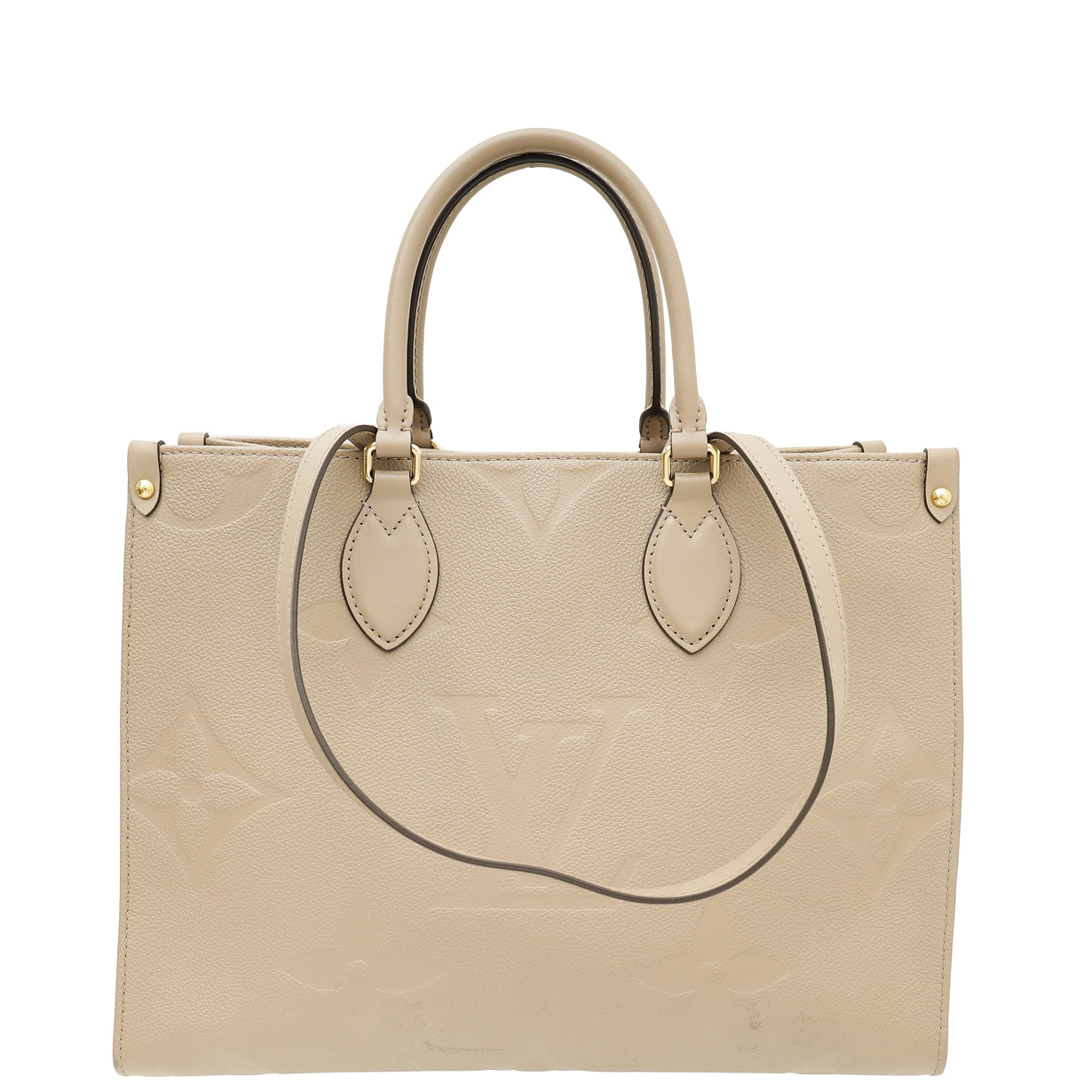 Louis Vuitton Tourterelle Monogram Empreinte Onthego MM Bag-Louis Vuitton-THE CLOSET