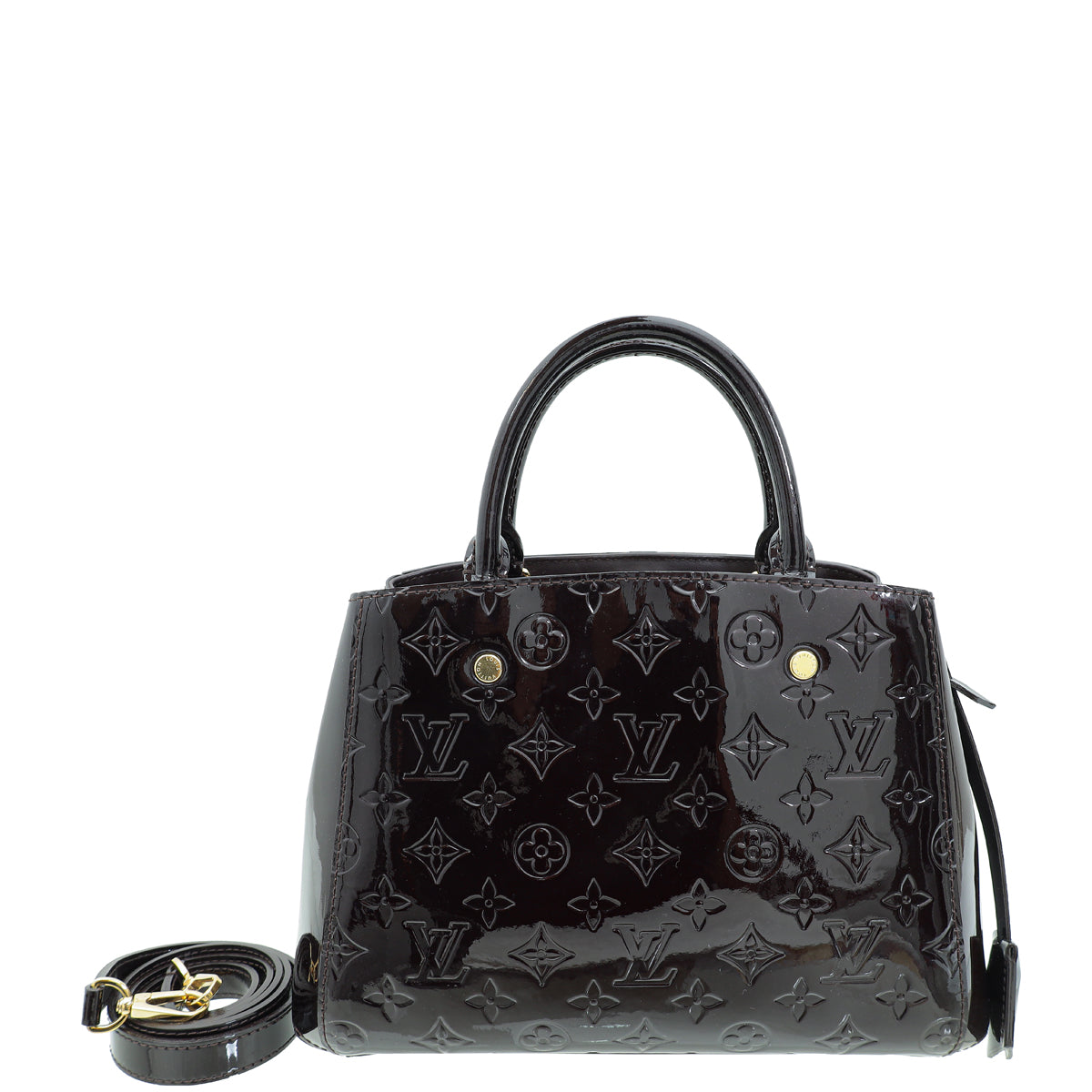 Louis Vuitton Amarante Monogram Vernis Montaigne BB Bag-Louis Vuitton-THE CLOSET