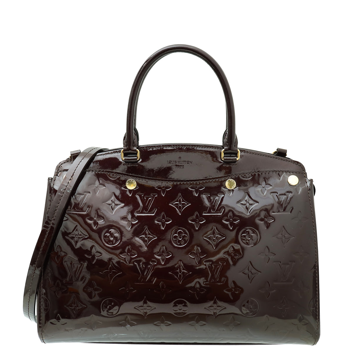 Louis Vuitton Amarante Monogram Vernis Brea NM - MM Bag-Louis Vuitton-THE CLOSET