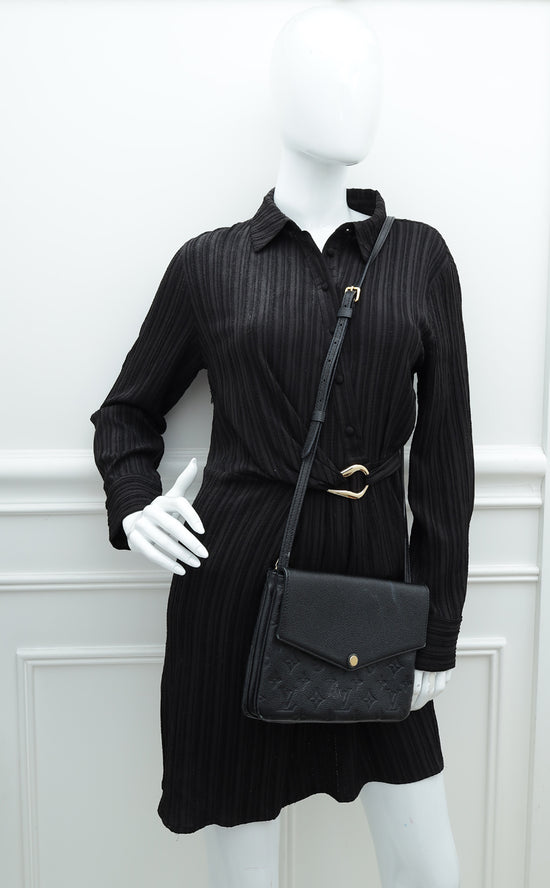 Louis Vuitton Black Monogram Empreinte Twinset Bag