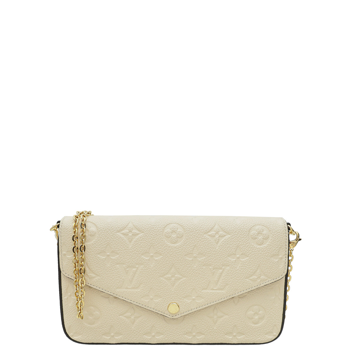 Louis Vuitton Creme Monogram Empreinte Félicie Pochette-Louis Vuitton-THE CLOSET