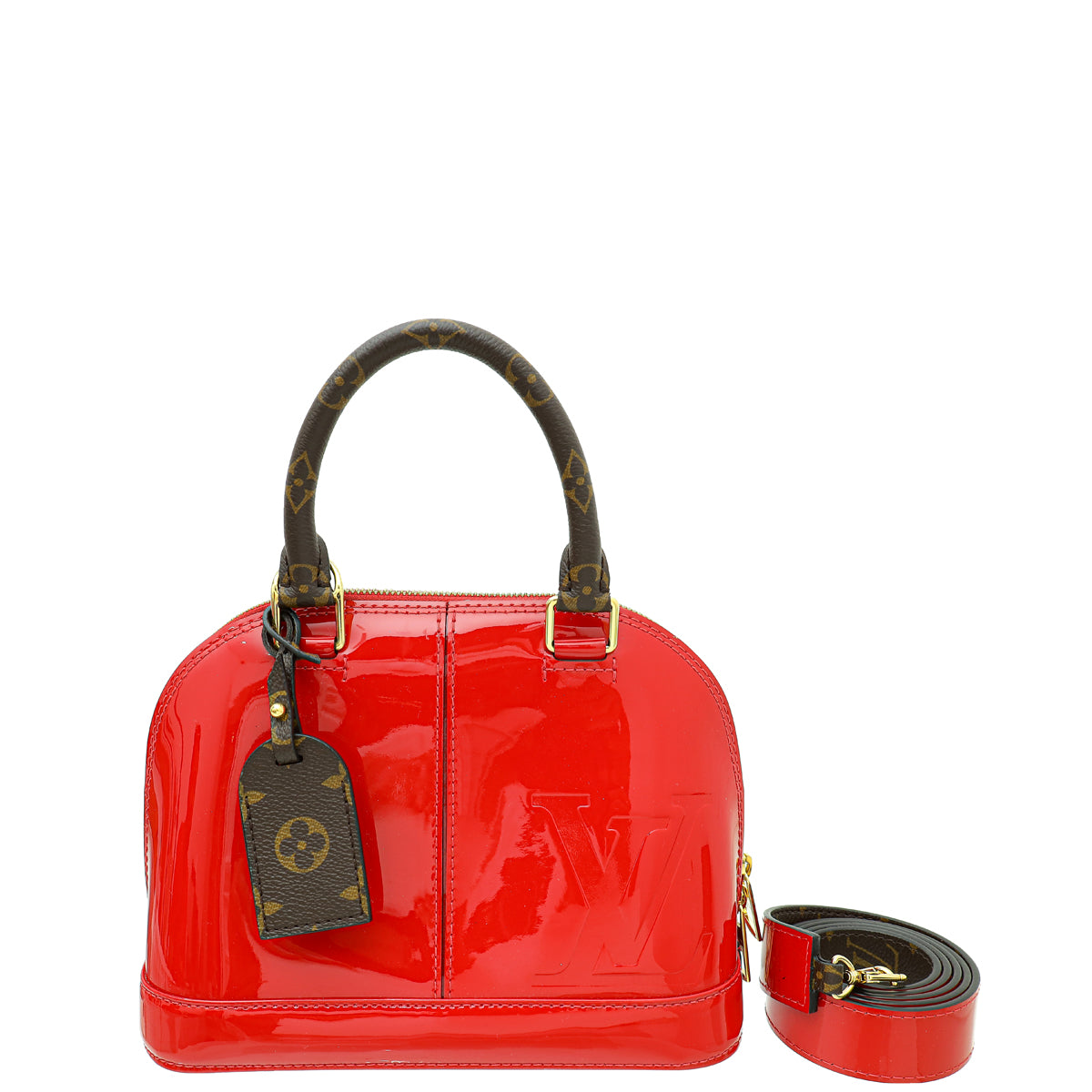 Louis Vuitton Scarlet Vernis Lisse Monogram Alma BB Bag-Louis Vuitton-THE CLOSET