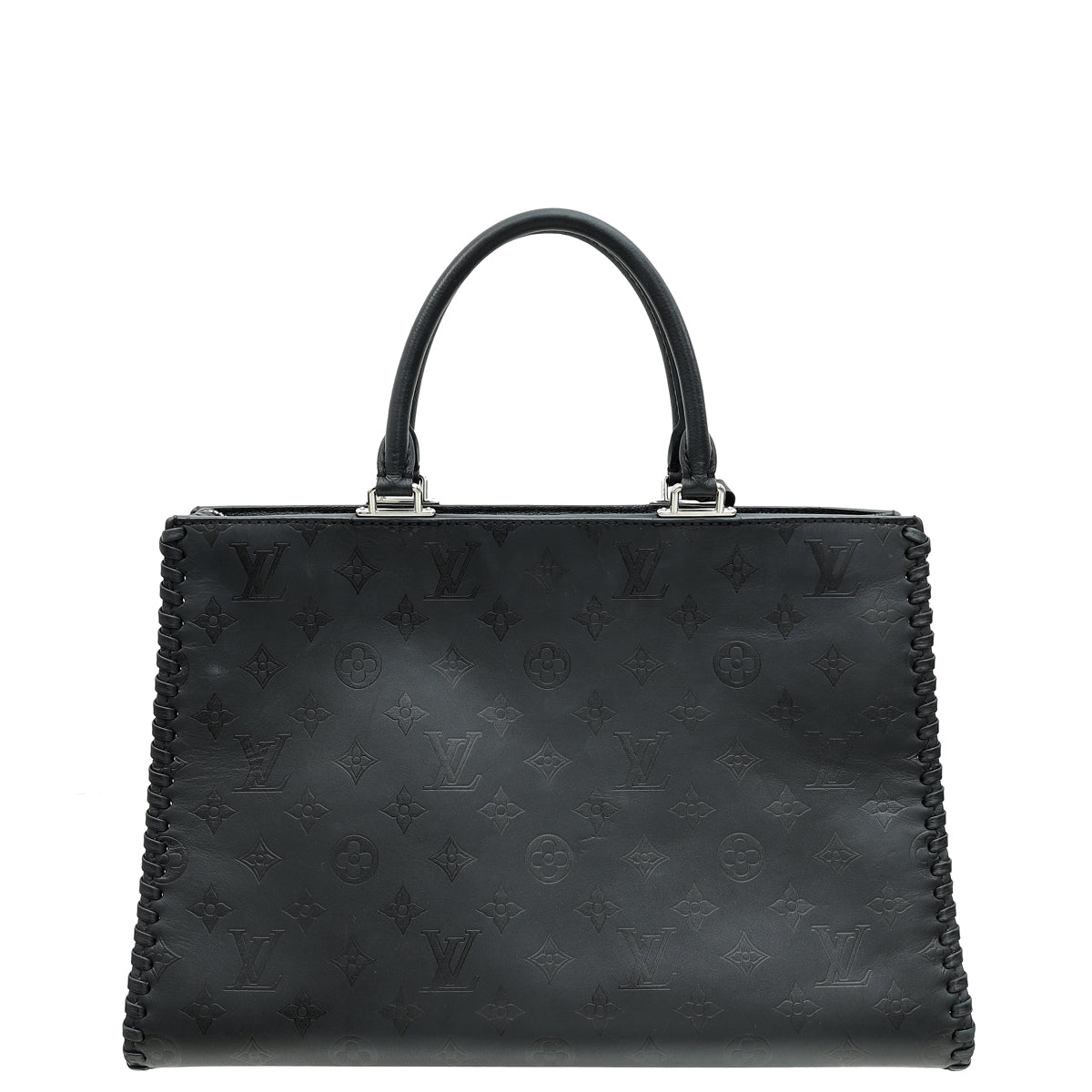 Louis Vuitton Black Monogram Cuir Plume Very Zipped Tote MM Bag