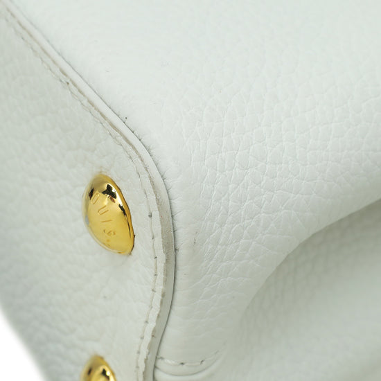 Louis Vuitton White Capucines BB Lucky Ribbons Bag